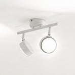 Lindby loftlampe Jyla, 2 lyskilder, hvid mat