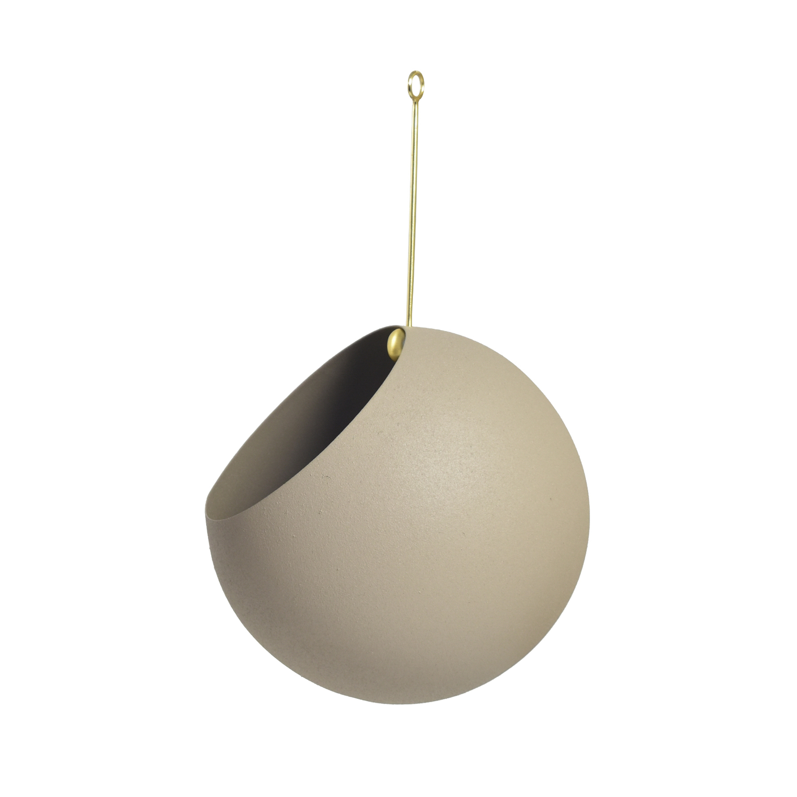 AYTM Globe flower pot, hanging, Ø 17 cm, grey, aluminium