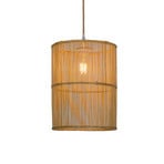 Anteo hanging light made of rattan, cylindrical