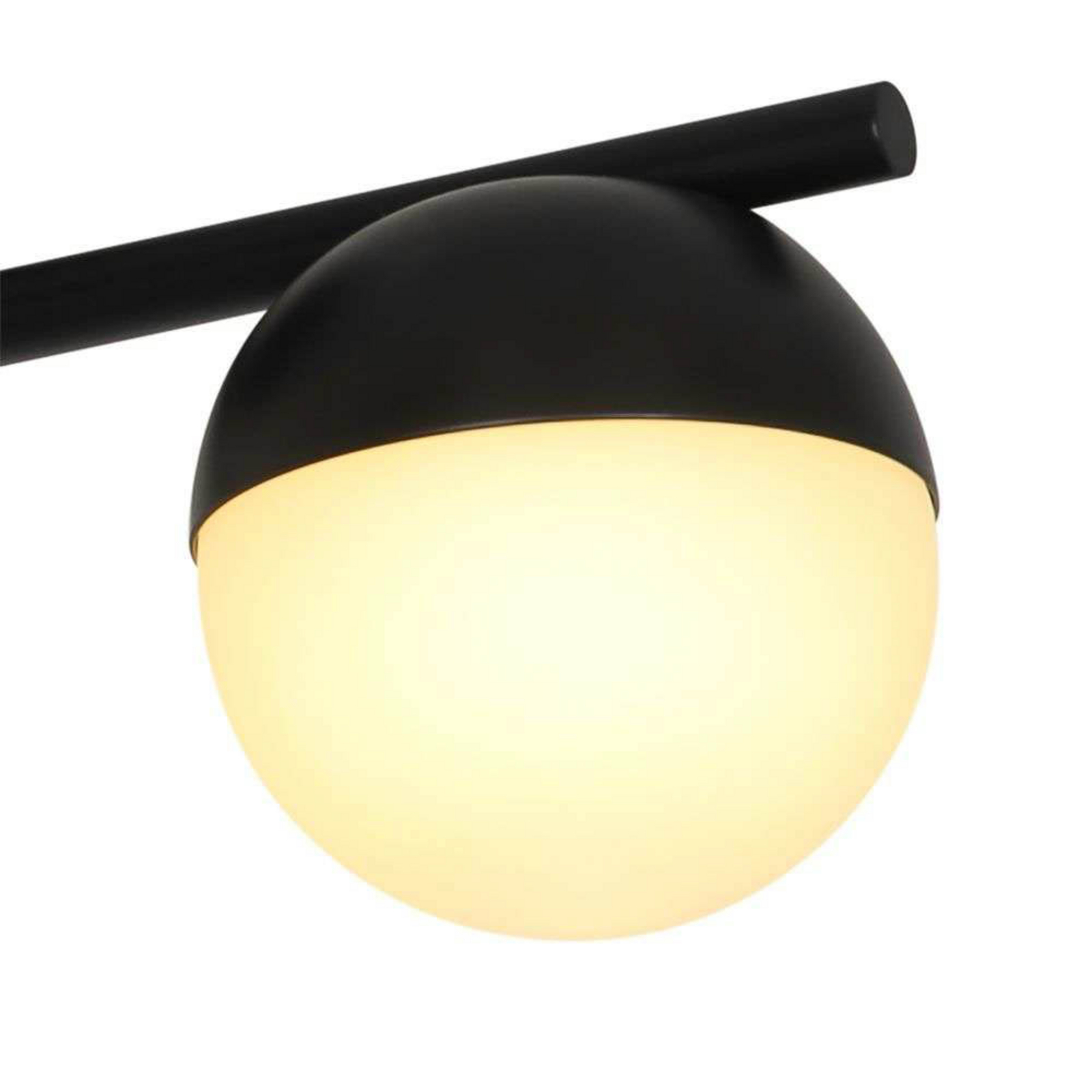 Deckenleuchte Contina, schwarz, Ø 48 cm, Metall/Gas