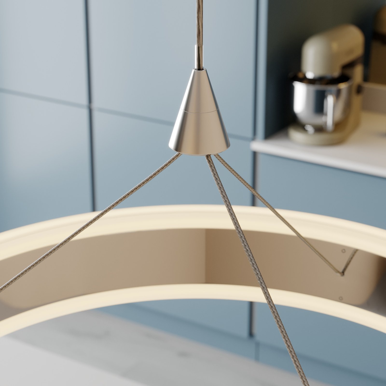 Lyani Hanglamp L115 Chrome/White - Lucande