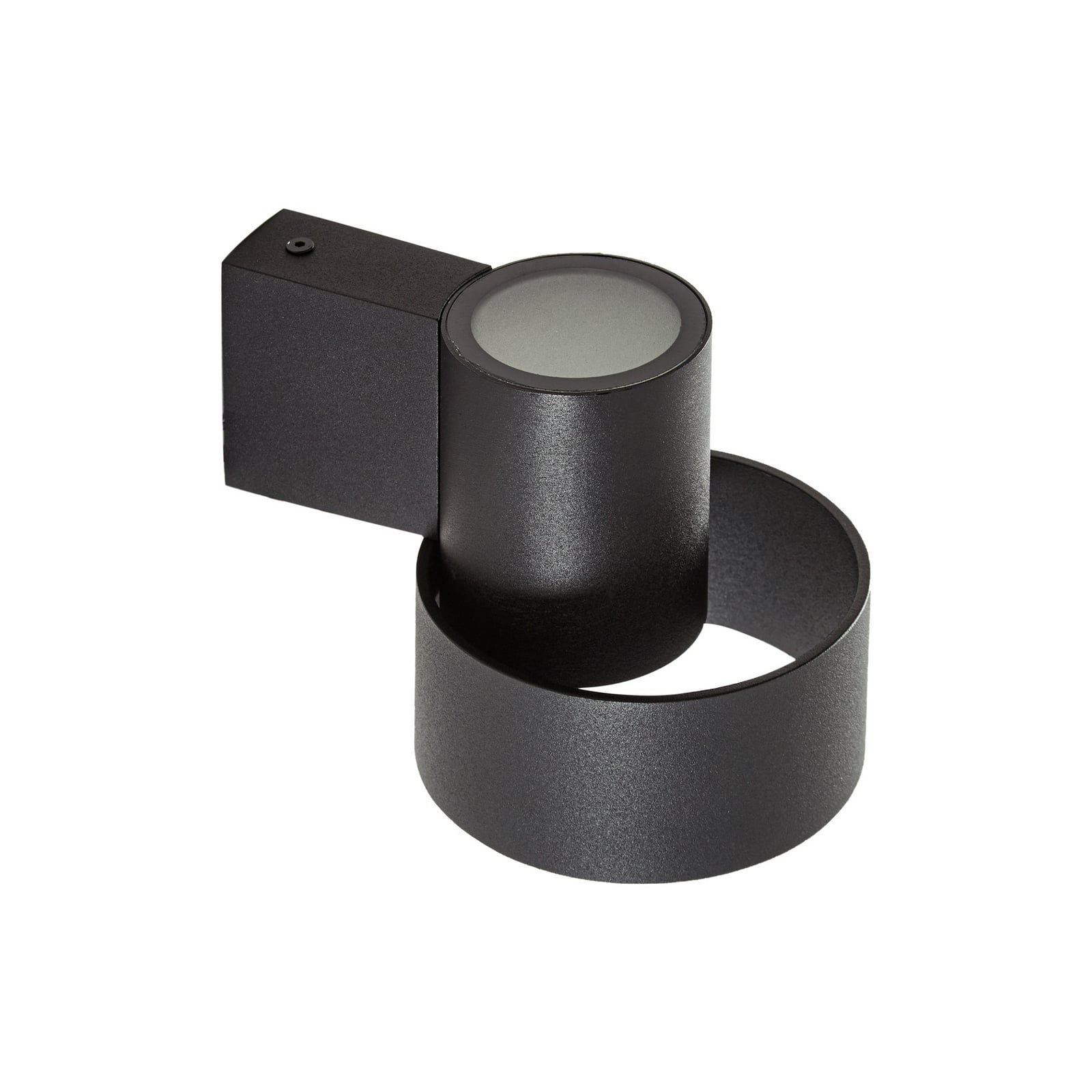 Elune LED outdoor wall lamp, matt black, up/down - Lucande