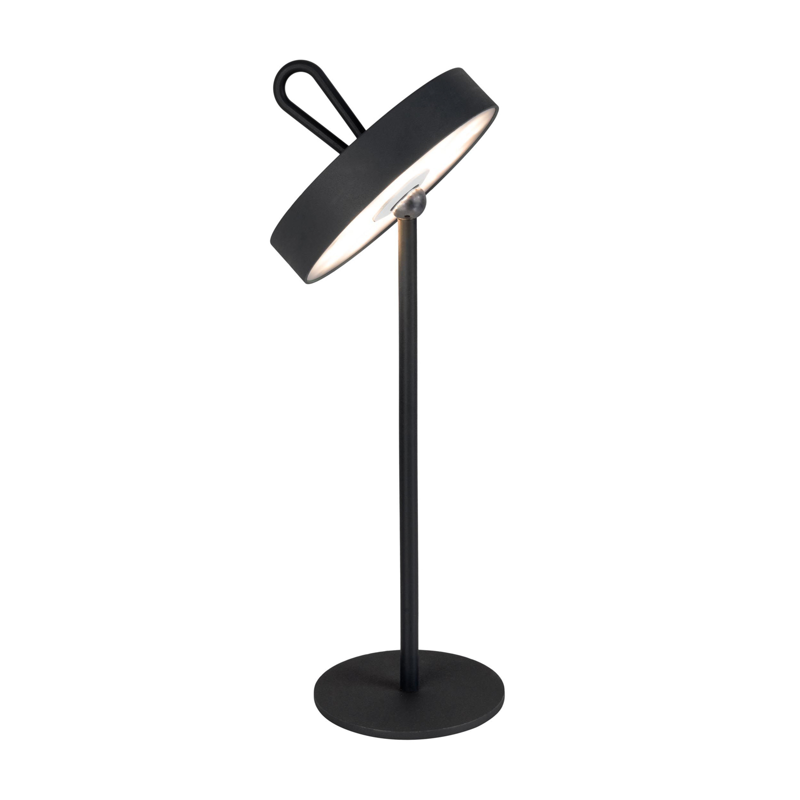 Ella LED battery table lamp, magnetic, black