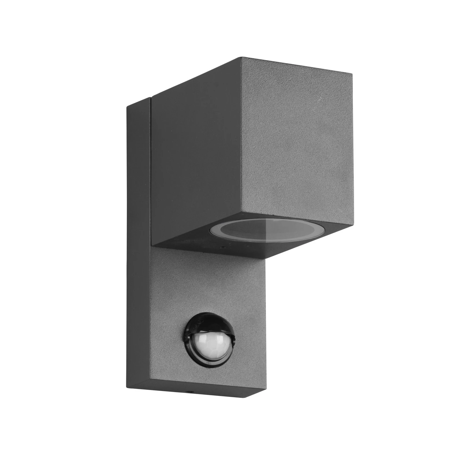 Candeeiro de parede exterior Roya 1flg, antracite angular com sensor