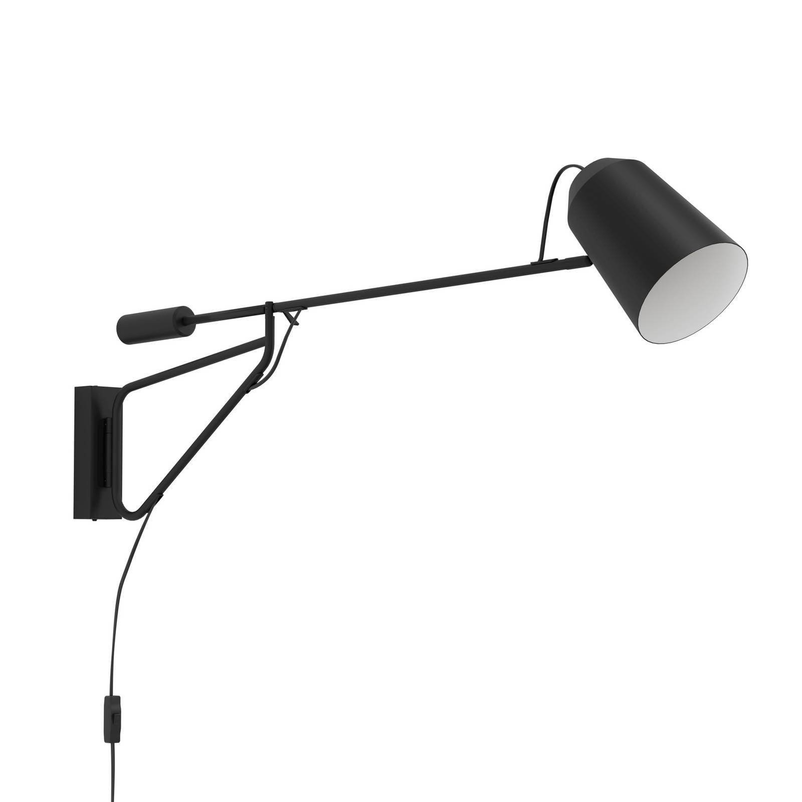 Wandleuchte Loreto 1 mit langem Arm und Stecker