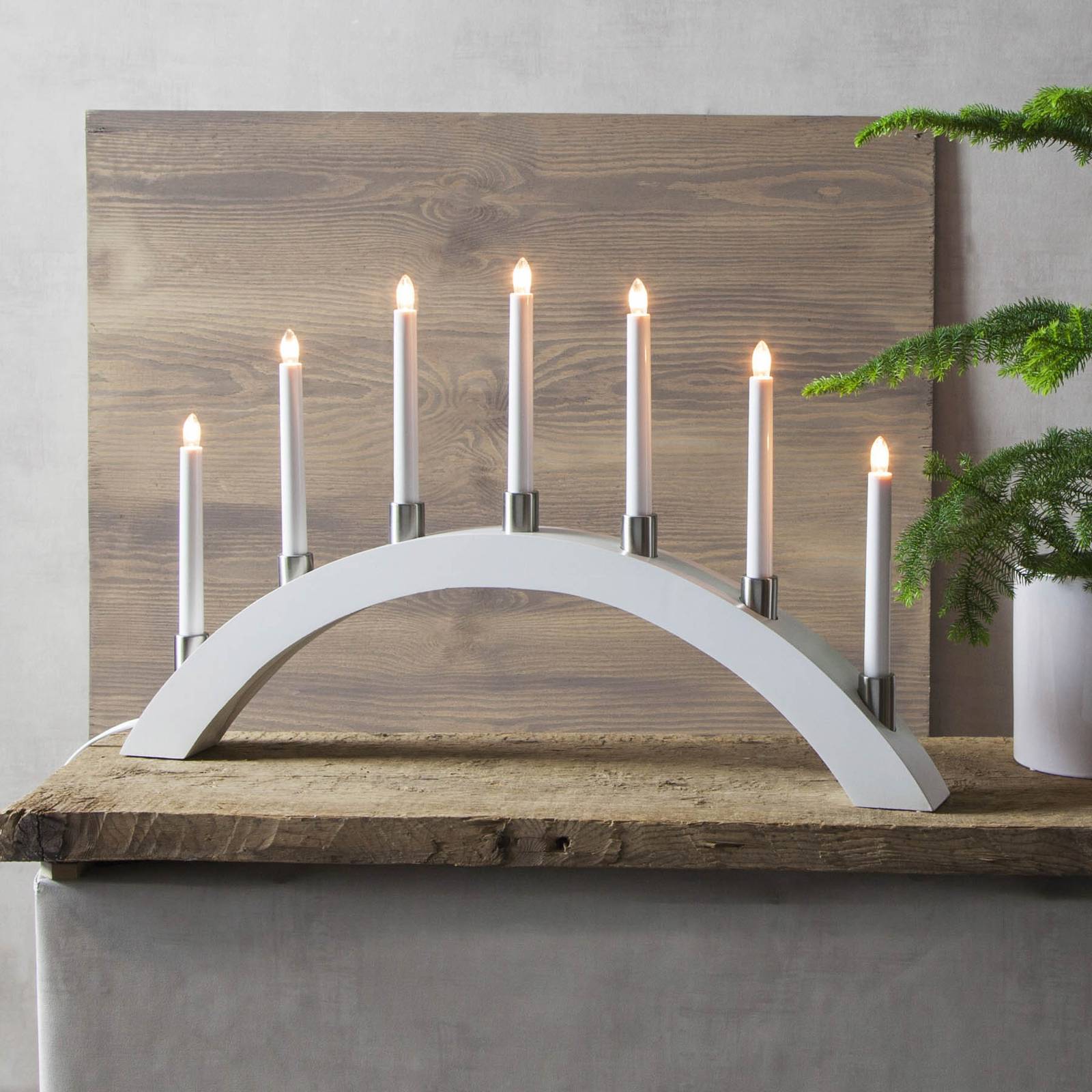 beleuchteter Schwibbogen Leuchter Lichterbogen 7-flammig 52 1633 