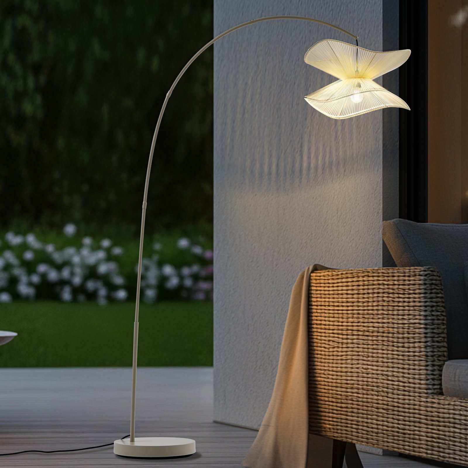 Valdorin Extérieur Lampadaire Beige - Lindby