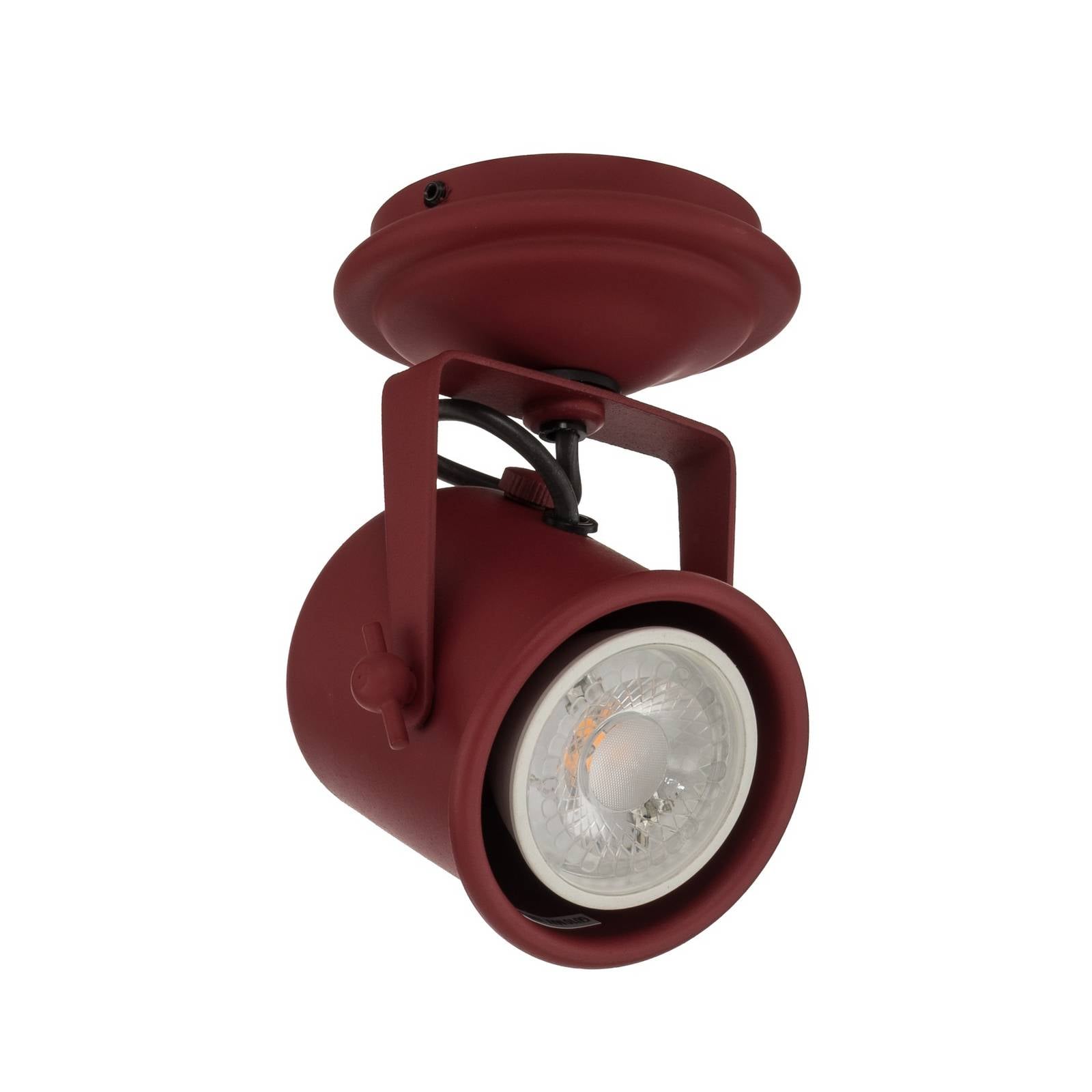 Deckenspot Canico, einflammig, rot