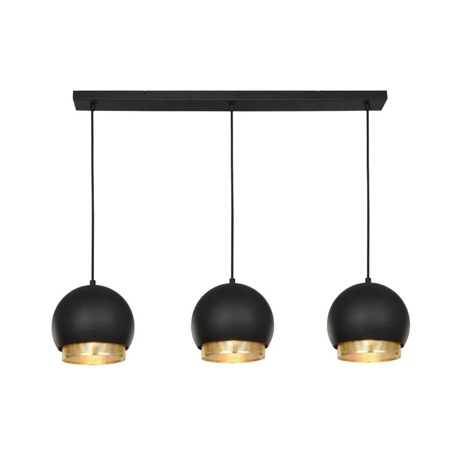 Sivaniel 3 Lustră Pendul Black/Gold - Lucande