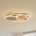 LED-Deckenlampe Lunea, Länge 66 cm, sandfarben/greige, CCT