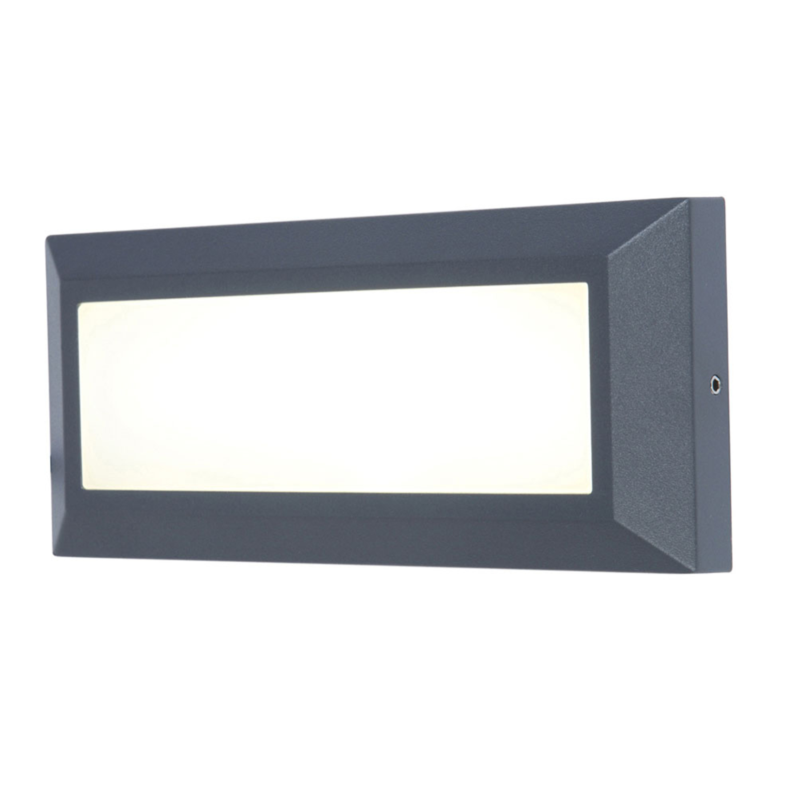 Helena LED outdoor wall lamp, frontal 23 cm grey