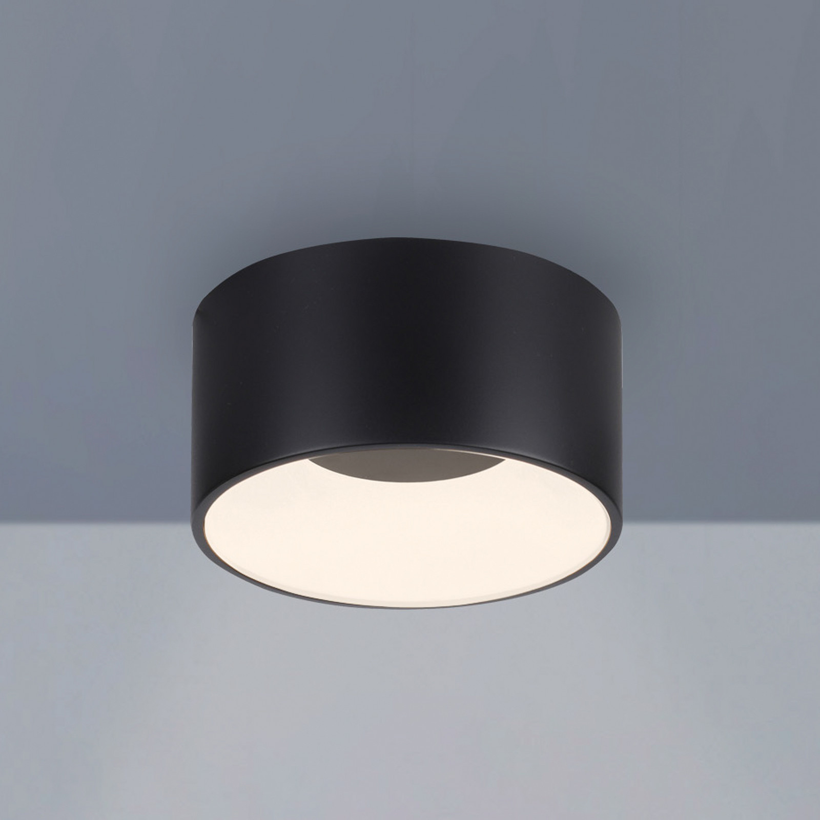 JUST LIGHT. DOAR LUMINĂ. Plafonieră cu LED Tanika negru Ø16cm cu variator de - Camera de zi / sufragerie - modern - Plastic