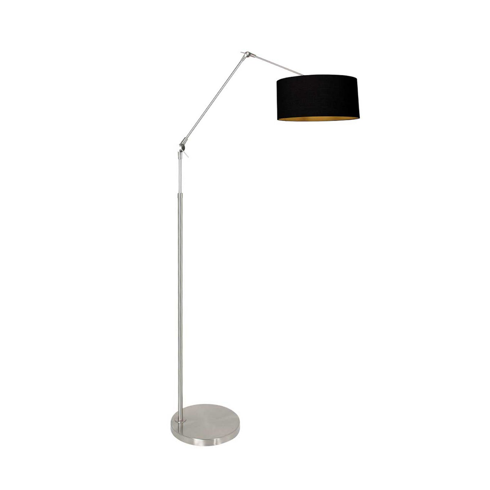 Lampadar Prestige Chic culoare oțel/negru-auriu Înălțime 250 cm
