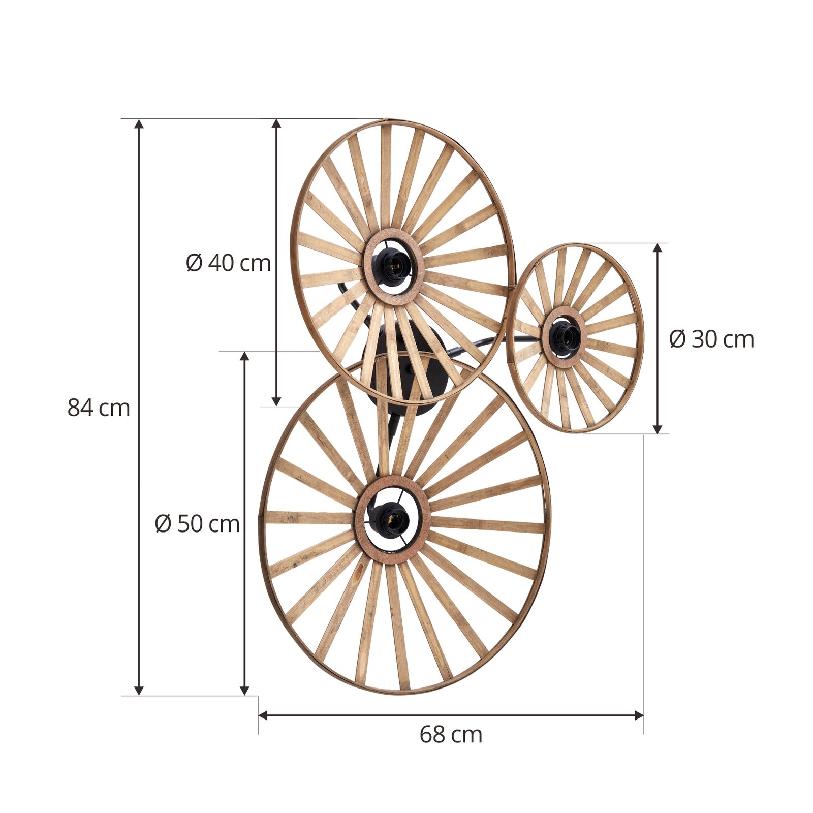 Evandor 3 Wall Lamp Nature - Lindby