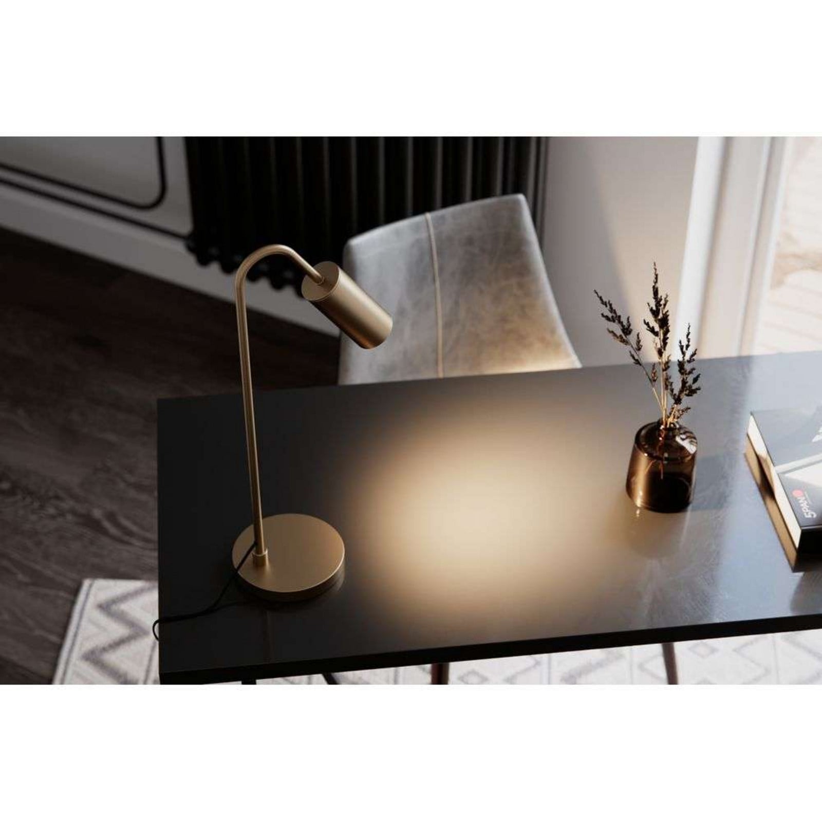Curve Bordslampa Matt Gold By Ryd&eacute;ns - Sovrum - Metall