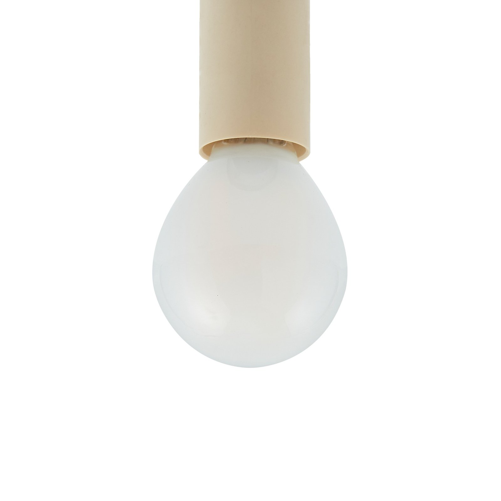 Lucande hanging light Bidolo, chrome-coloured, glass, Ø 15 cm, IP44