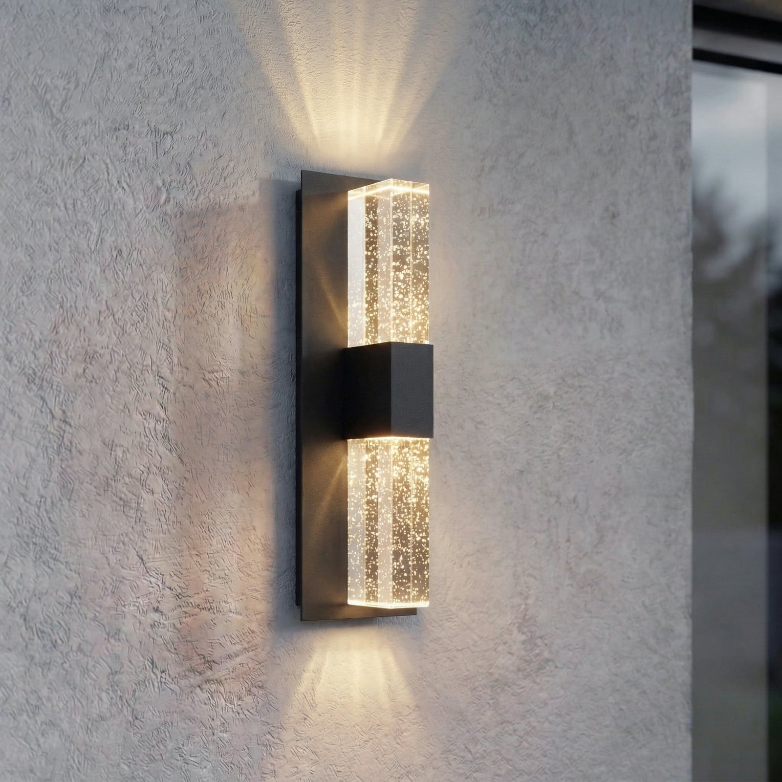 Applique d'extérieur LED Velune, anthracite/transparent, 46 cm, CCT