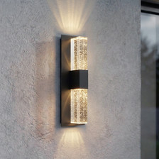 Velune LED-ulkoseinälamppu, antrasiitti/kirkas 46 cm CCT – Lucande - Moderni - Alumiini - Kulmikas