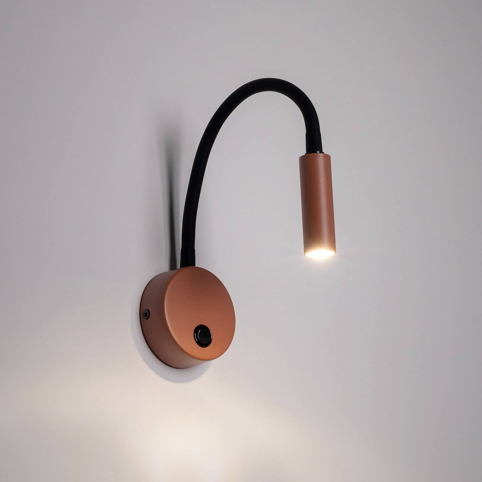 TK Lighting Applique murale Lagos, rouge/noir, G9, hauteur 45 cm, métal