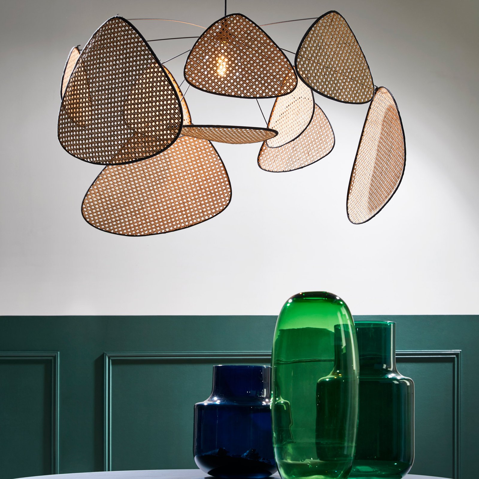 Screen XL Hängeleuchte, 60 cm, natur, Rattan - MARKET SET Screen XL Hängeleuchte, 60 cm, natur, Rattan - MARKET SET