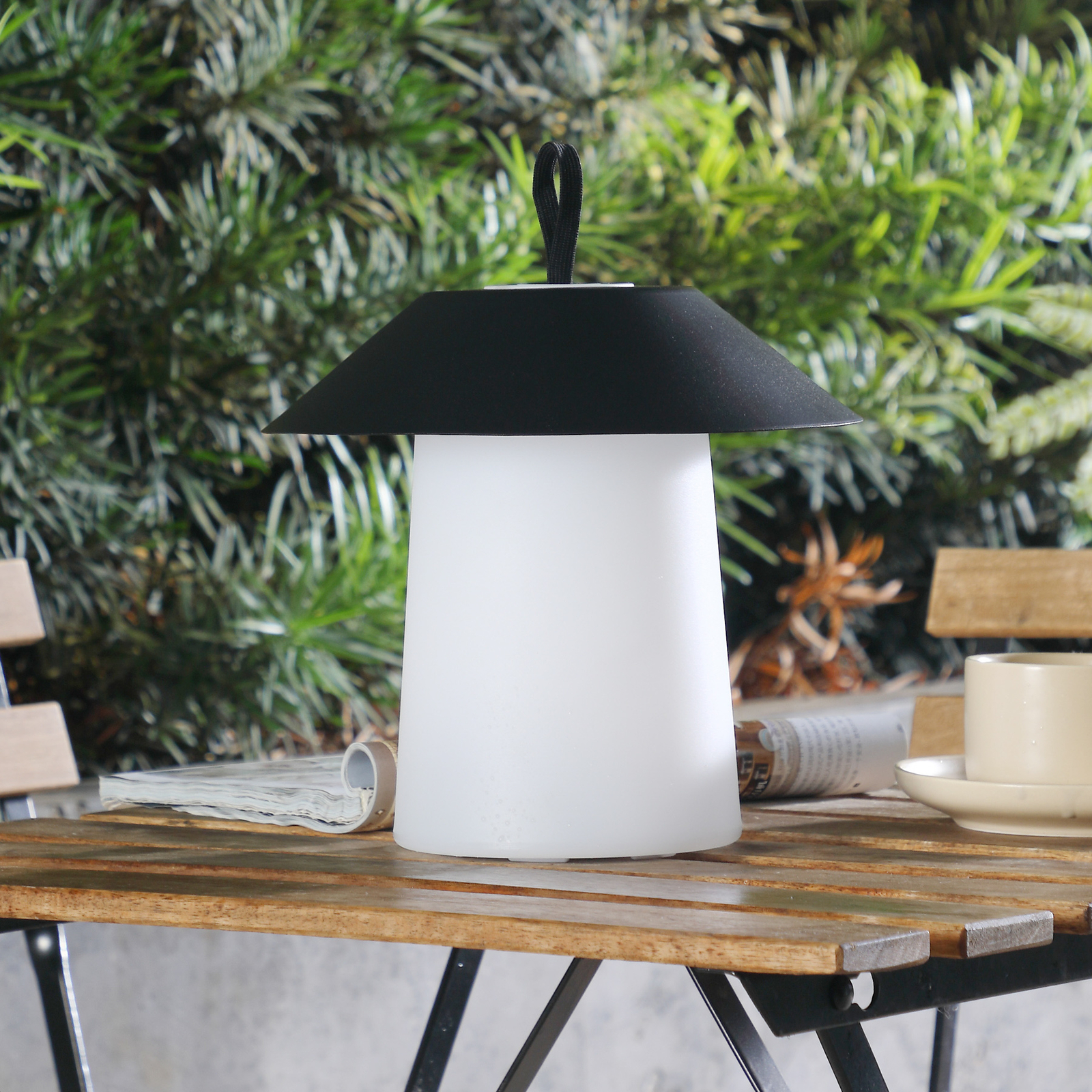 Kalina LED Portátil Ao ar livre Candeeiro de mesa Preto/Branco - Lindby