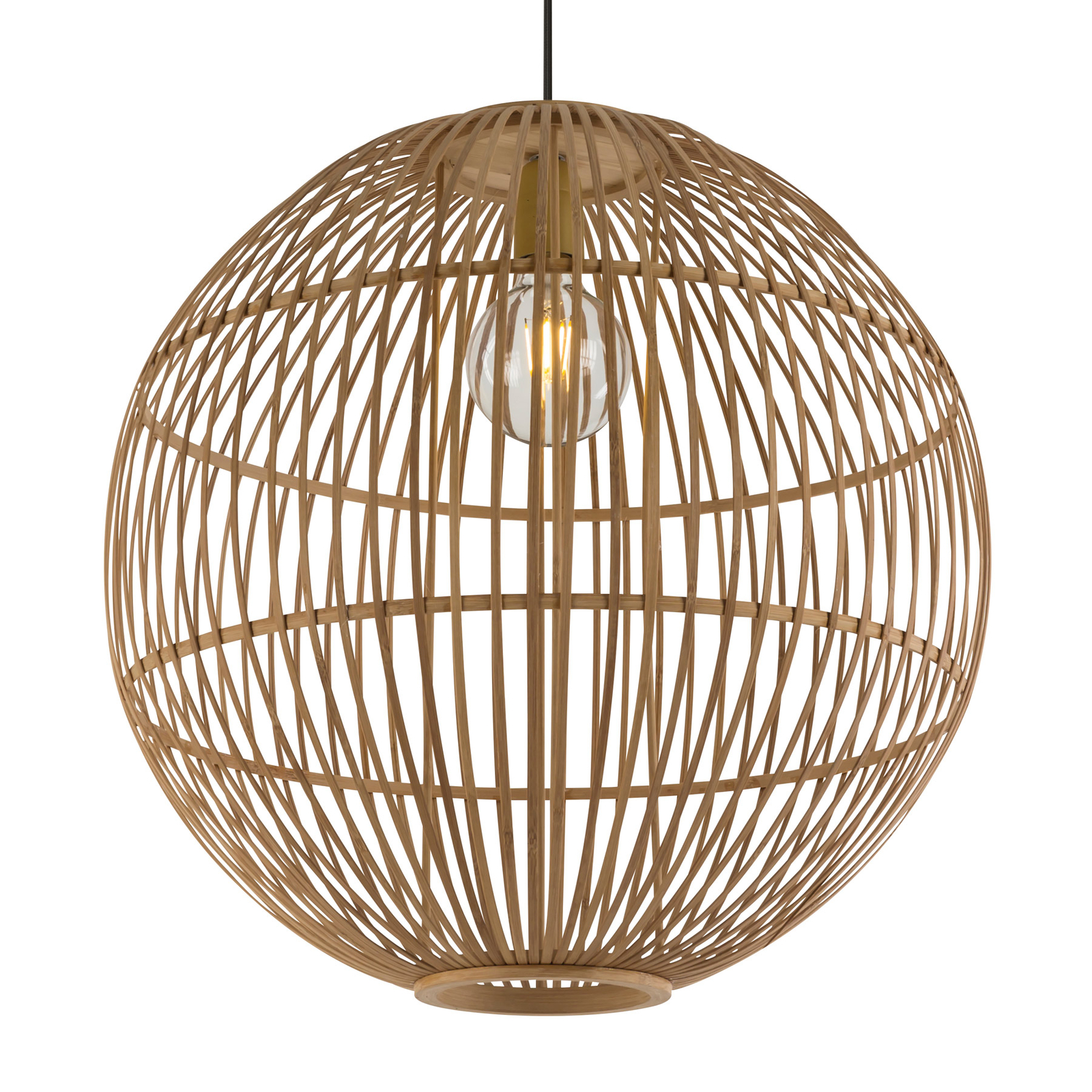 Hildegard pendant light made of bamboo