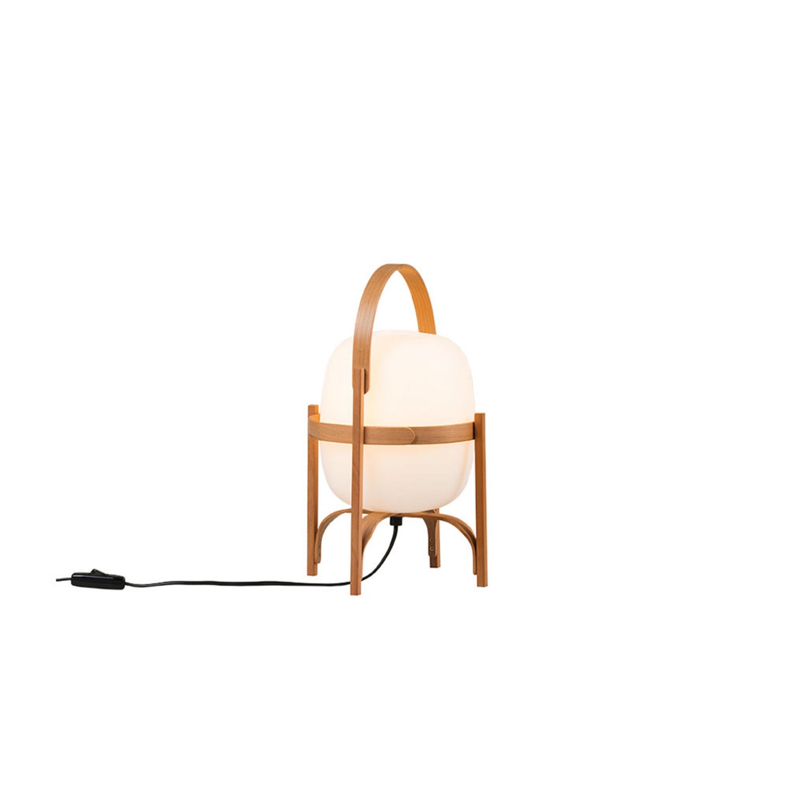 Cestita bordlampe Wood/White Santa & Cole - Stue - Plastik