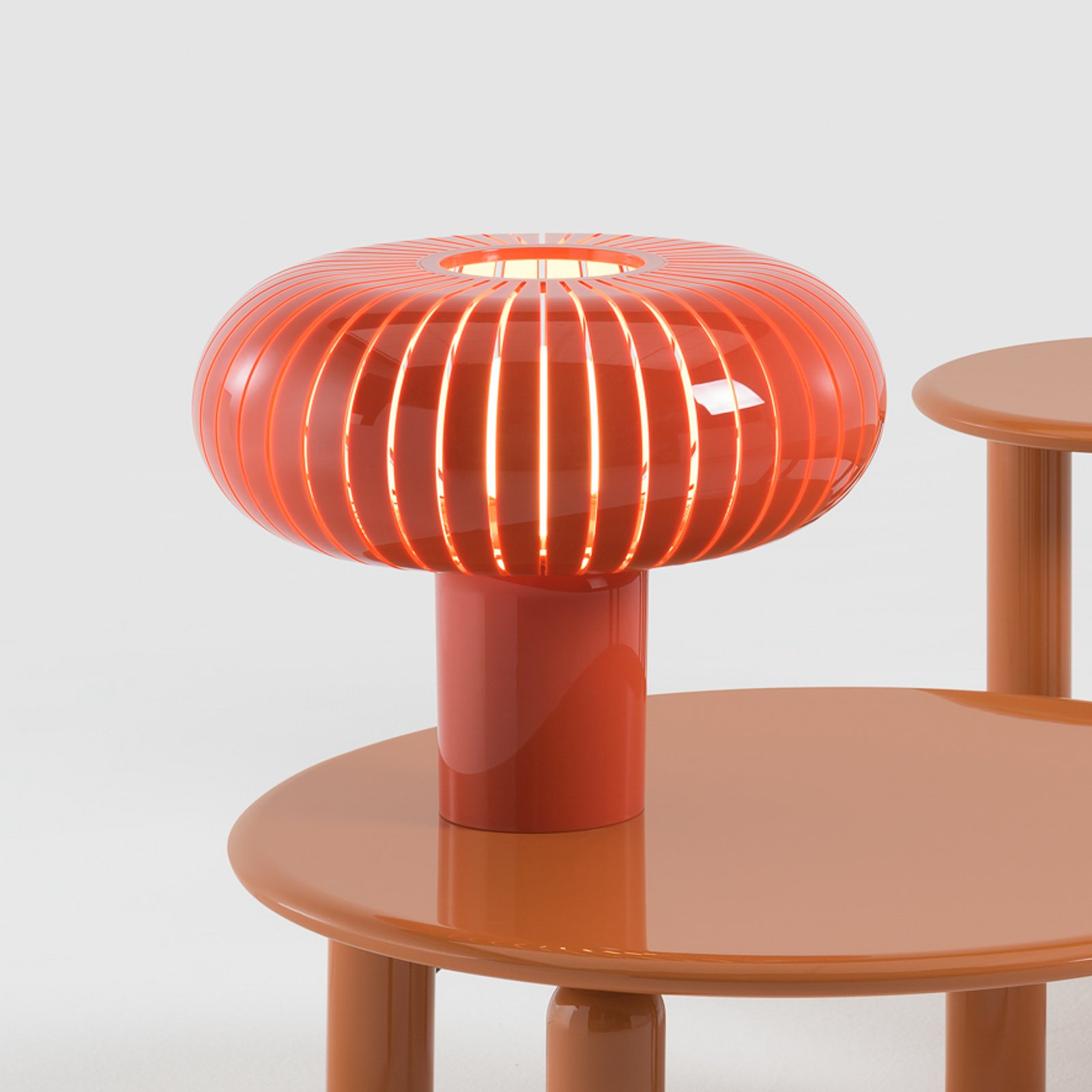 Kartell table lamp Teresa Special Edition, orange, Ø 50 cm