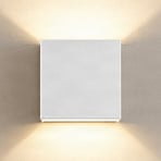 Anneke - hoekige LED wandlamp van gips