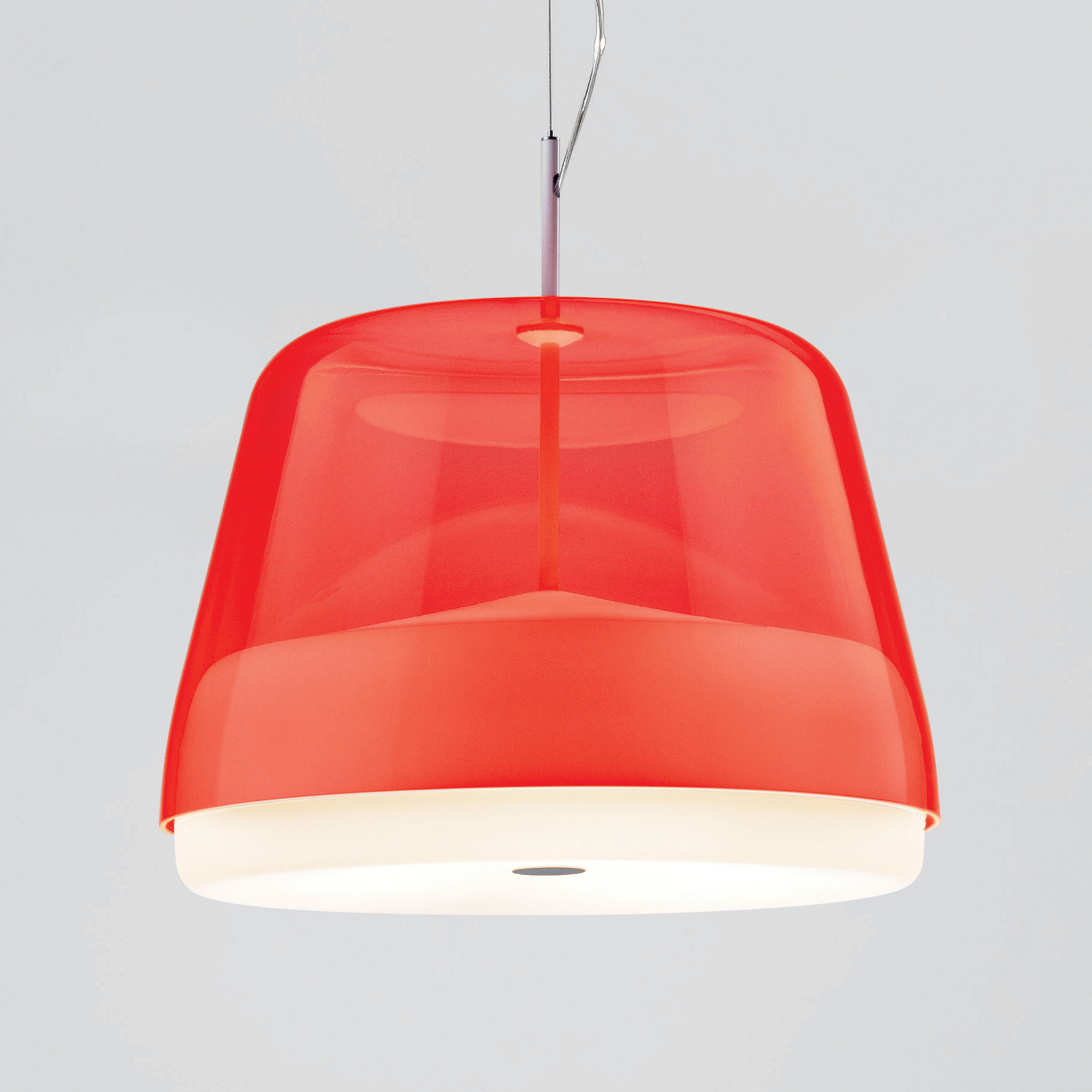 Prandina La Belle S5 závesná lampa červená