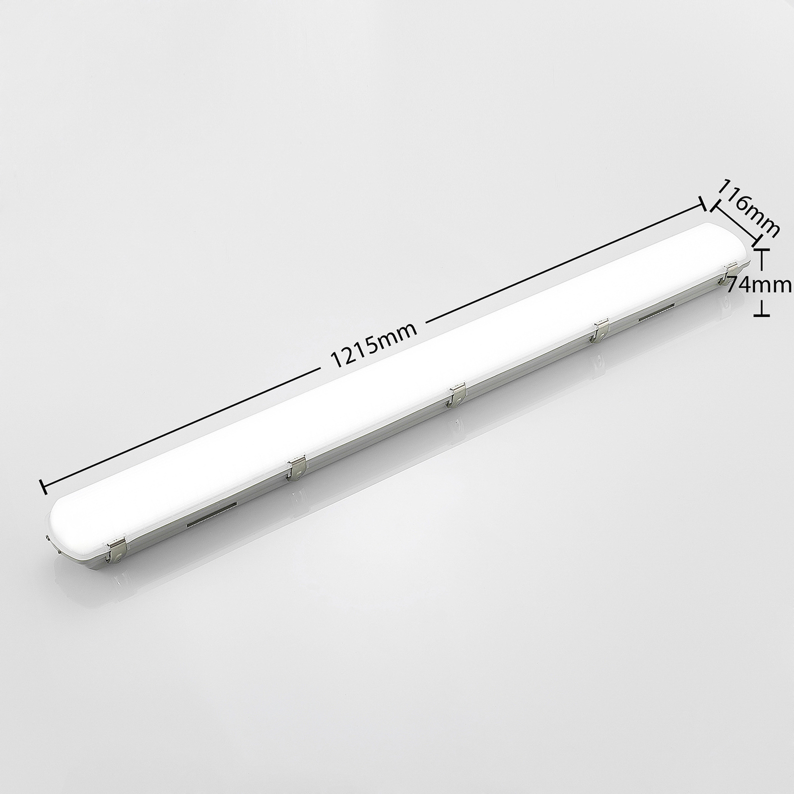 Arcchio Rao LED moisture-proof light, length 121.5 cm, set of 10
