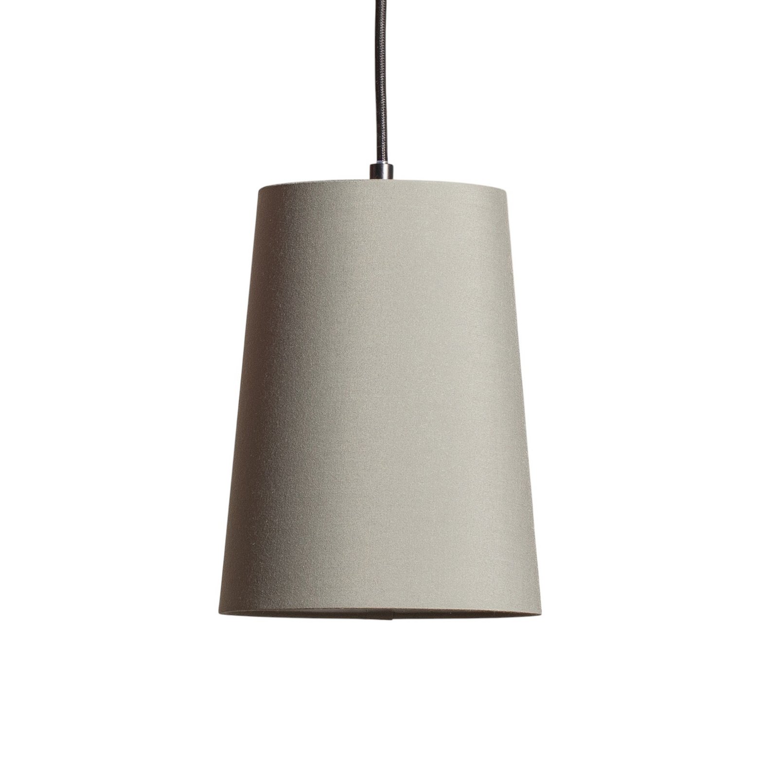 Lindby Amilia hanging light, fabric, 3-bulb, red/grey/black