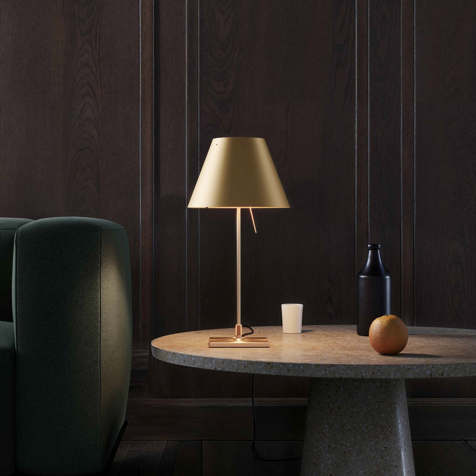 Luceplan Costanzina, table lamp gold