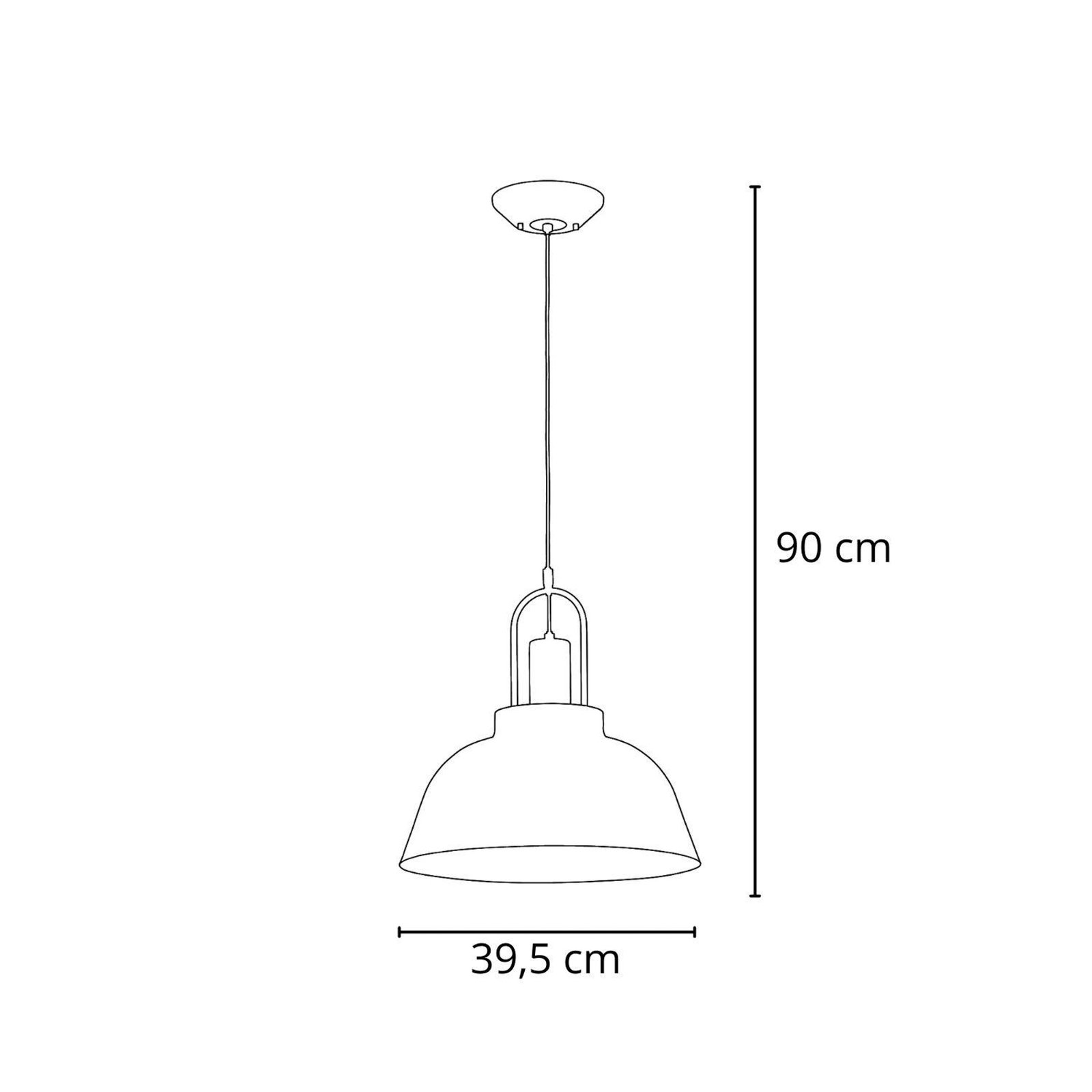 Lampă suspendată Mirave, negru / auriu, Ø 39,5 cm, metal