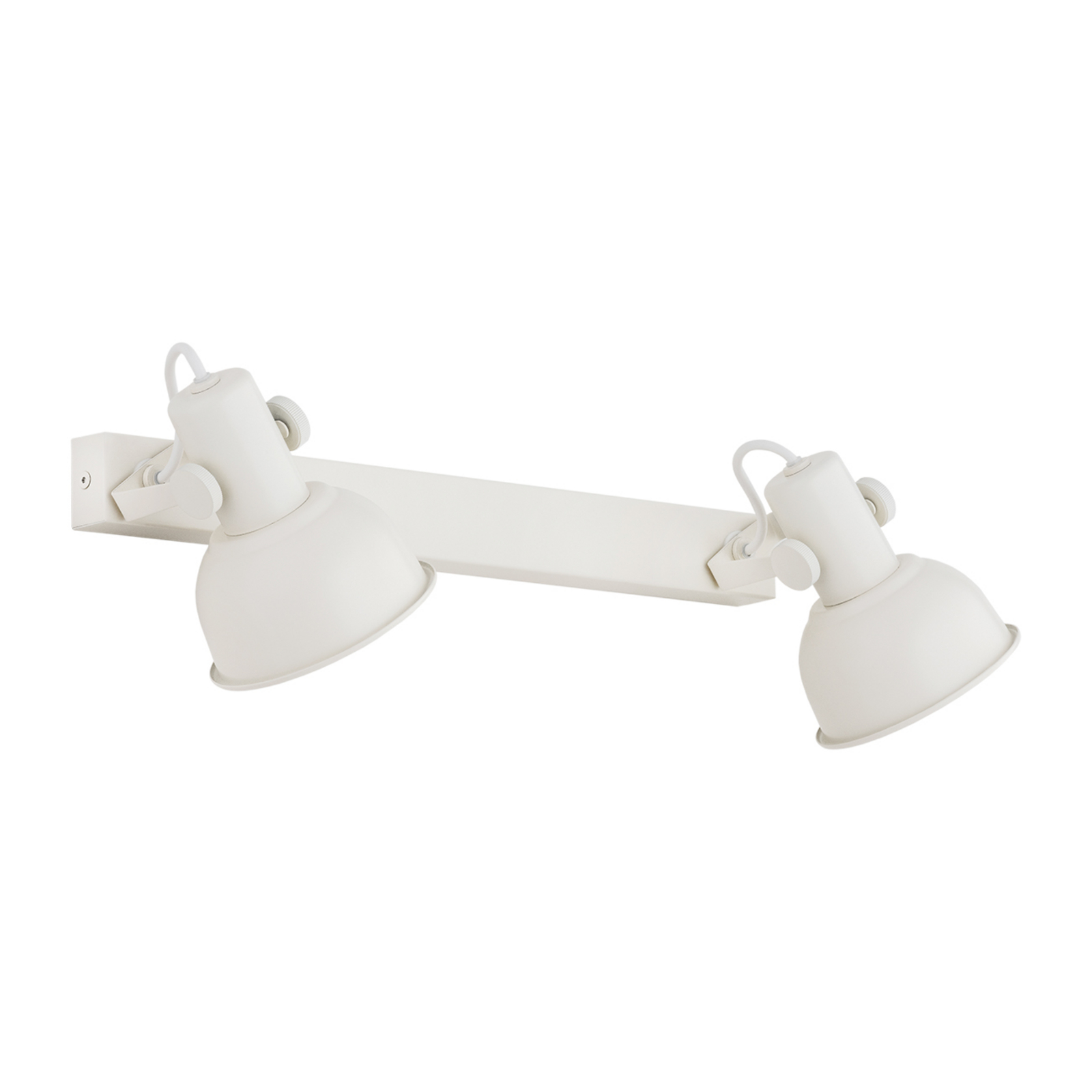 Plafonnier Trogir, beige, à 2 lampes, longueur 27 cm