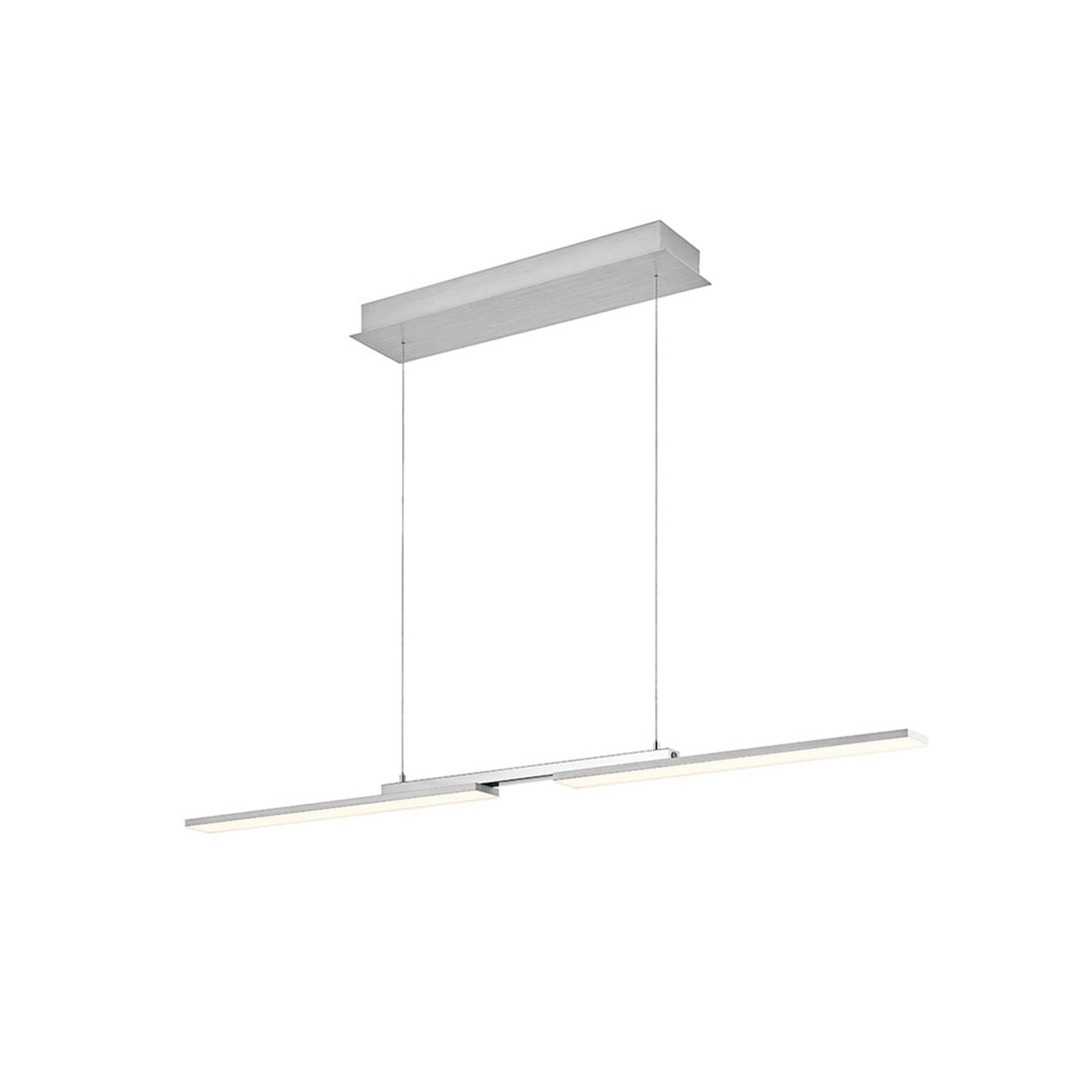 LED závesné svietidlo More, nikl/chróm, dĺžka 120 cm, kov