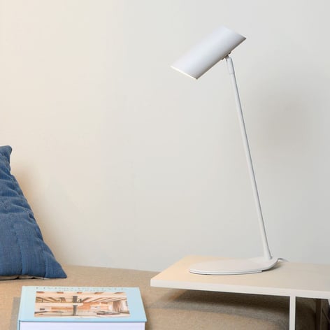 Hvit skrivebordslampe Hester av metall