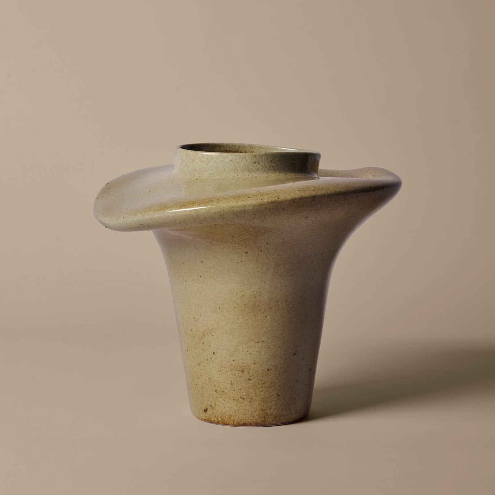 Evio vase, ulmengrønn, høyde 35 cm, steingods - ferm LIVING