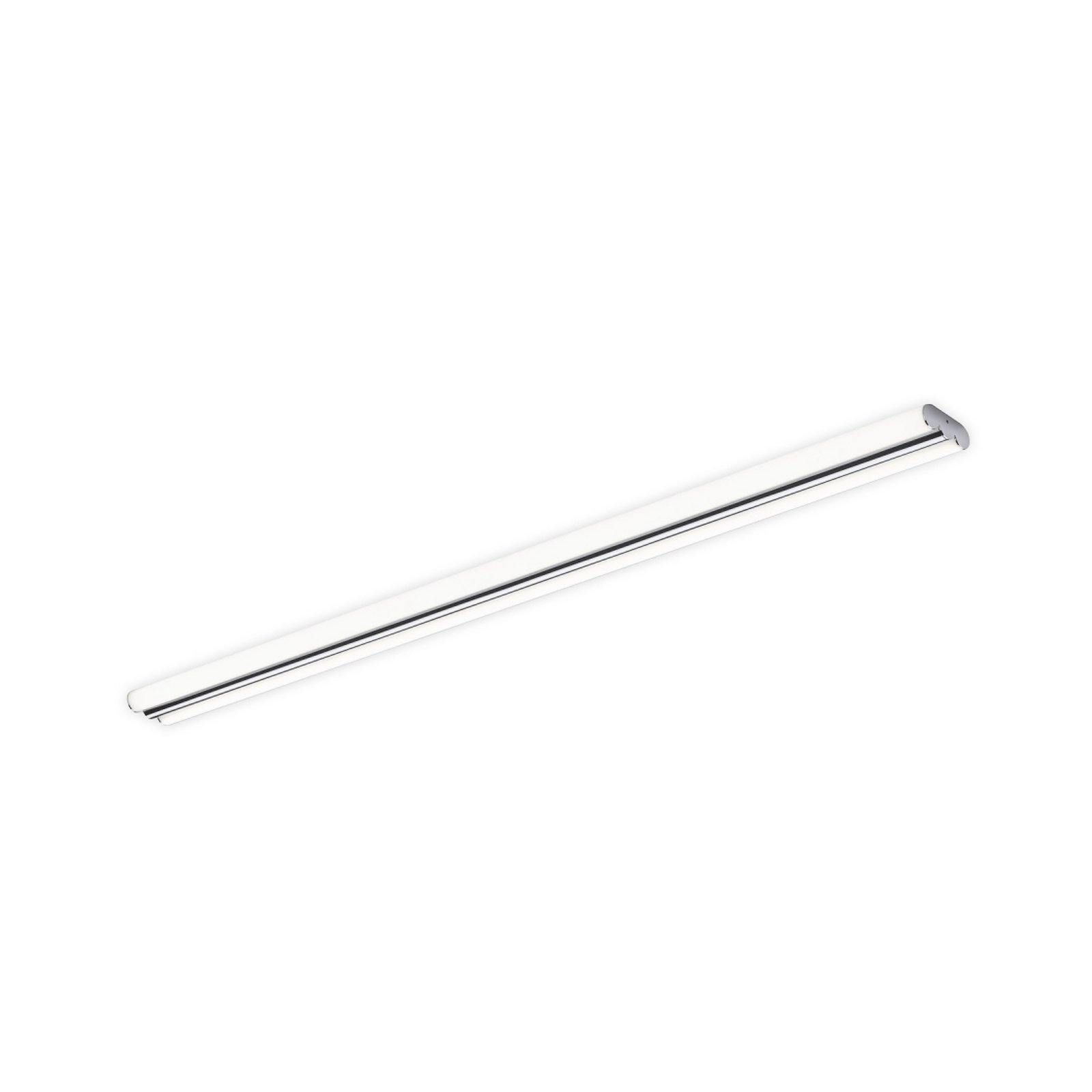 Helestra LED mirror lamp LOOM, length 120 cm, chrome, IP44