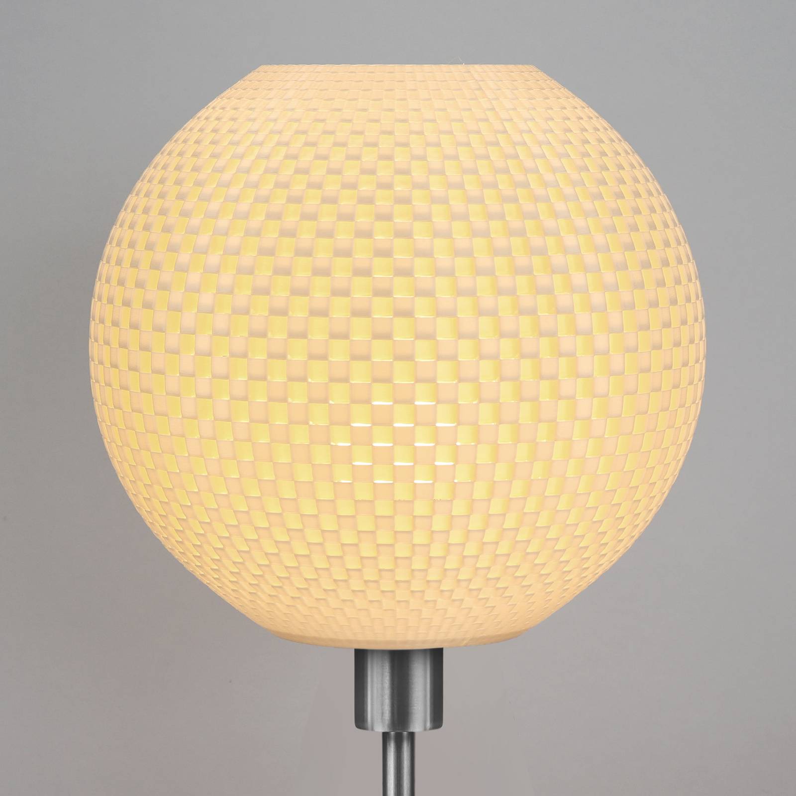 Lampa podłogowa Flechtwerk, kula, silk