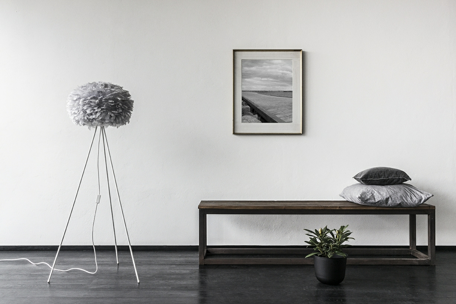 Eos Floor Lamp Medium Grey/White - UMAGE