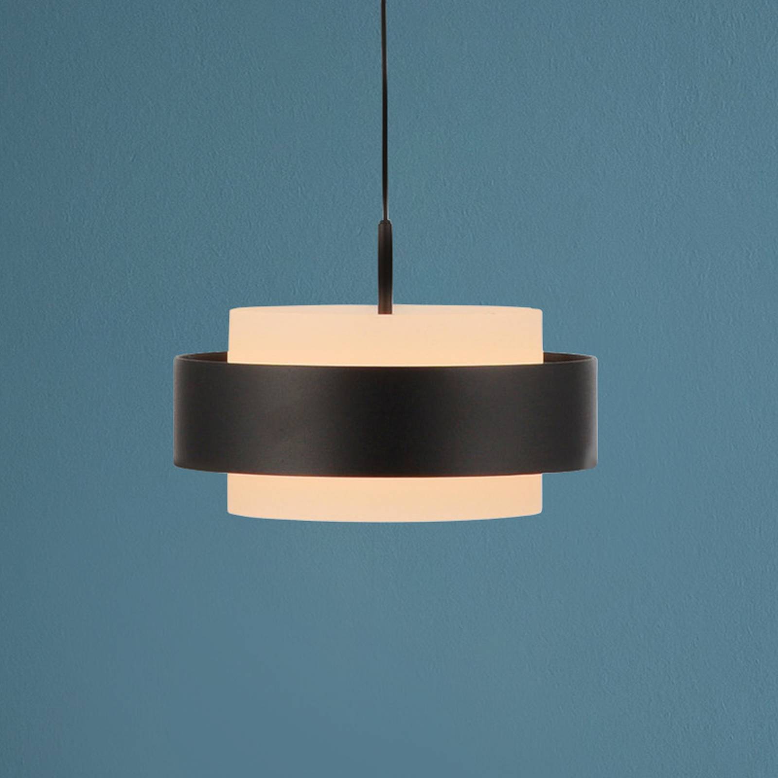 Schöner Wohnen żyrandol LED Elmo, czarna, 1-punktowa, 3000 K