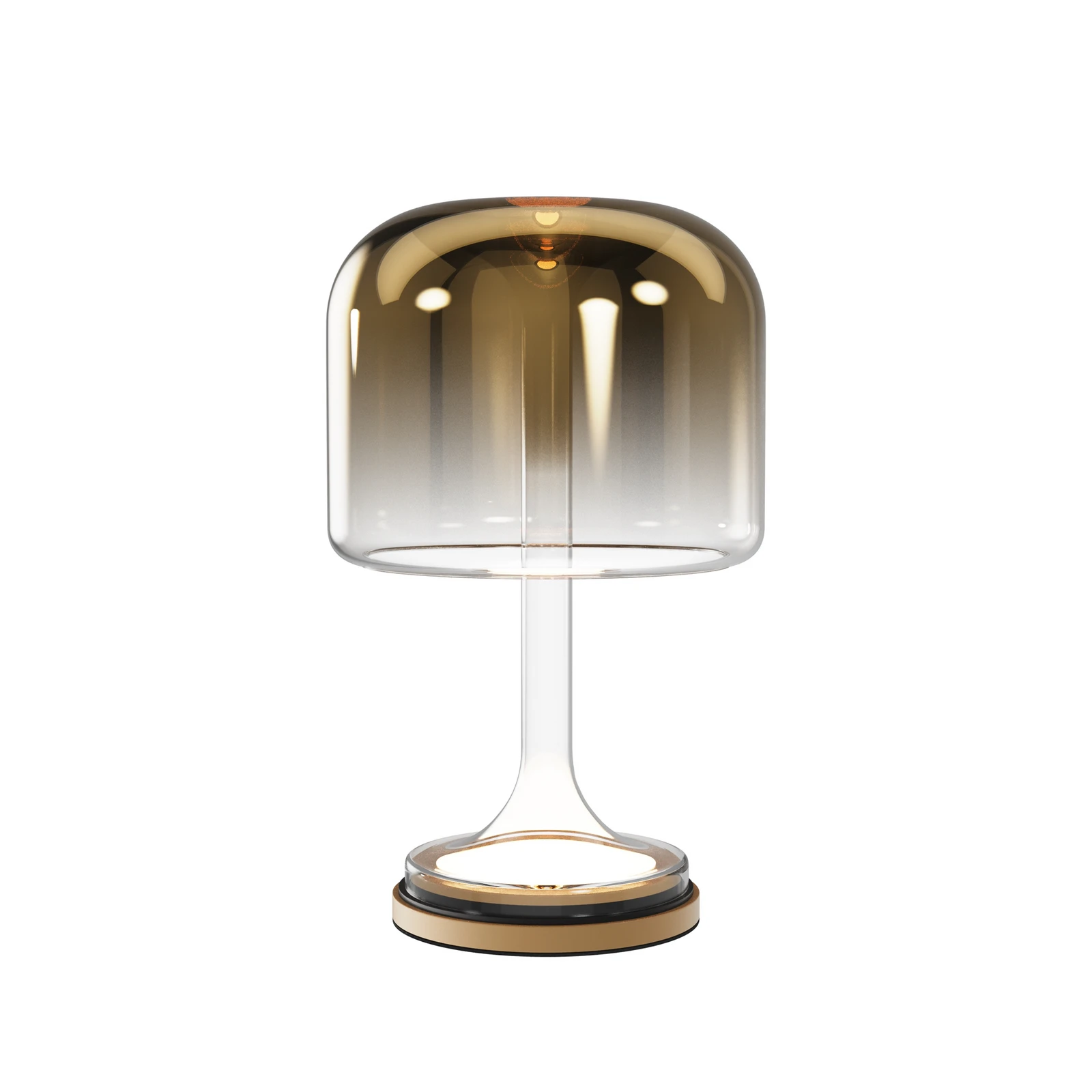 Maytoni LED-bordlampe Spirito, gull, glass, høyde 42 cm