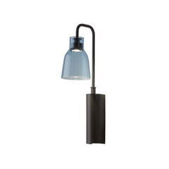 Bover Drip A/02 LED-væglampe, sort/blå