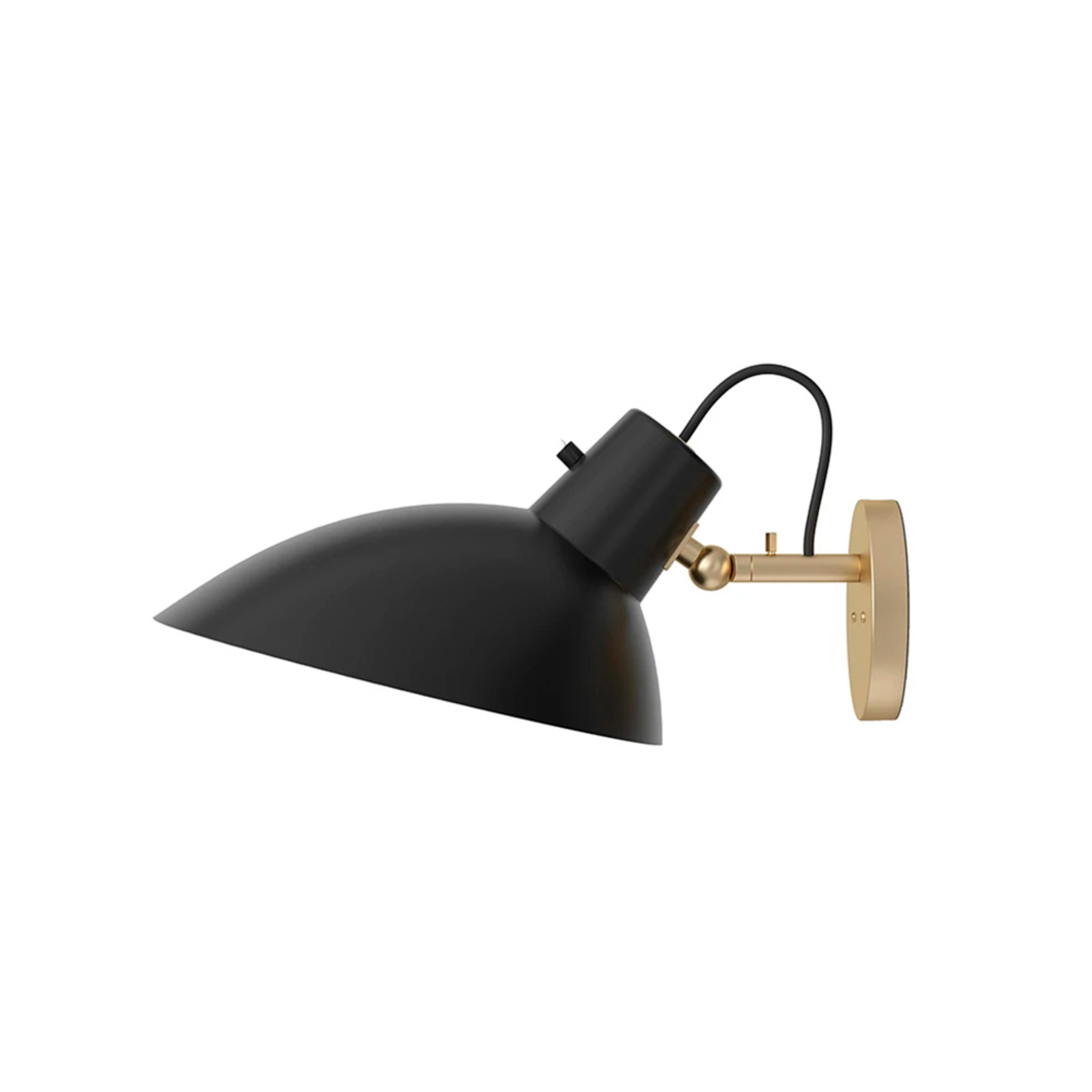 VV Cinquanta Wall Lamp Brass/Black w/Switch - Astep