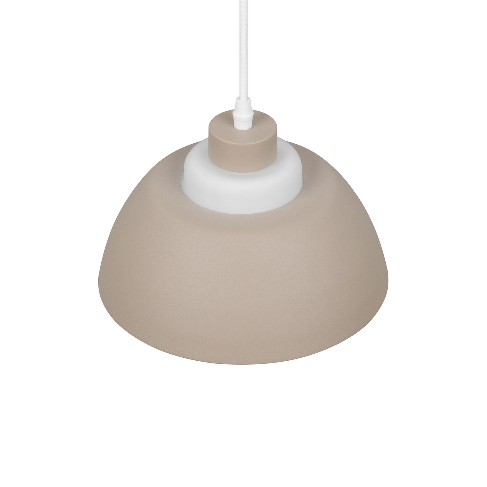 Hanglamp Tilos, beige, Ø 23 cm, metaal/glas, E27