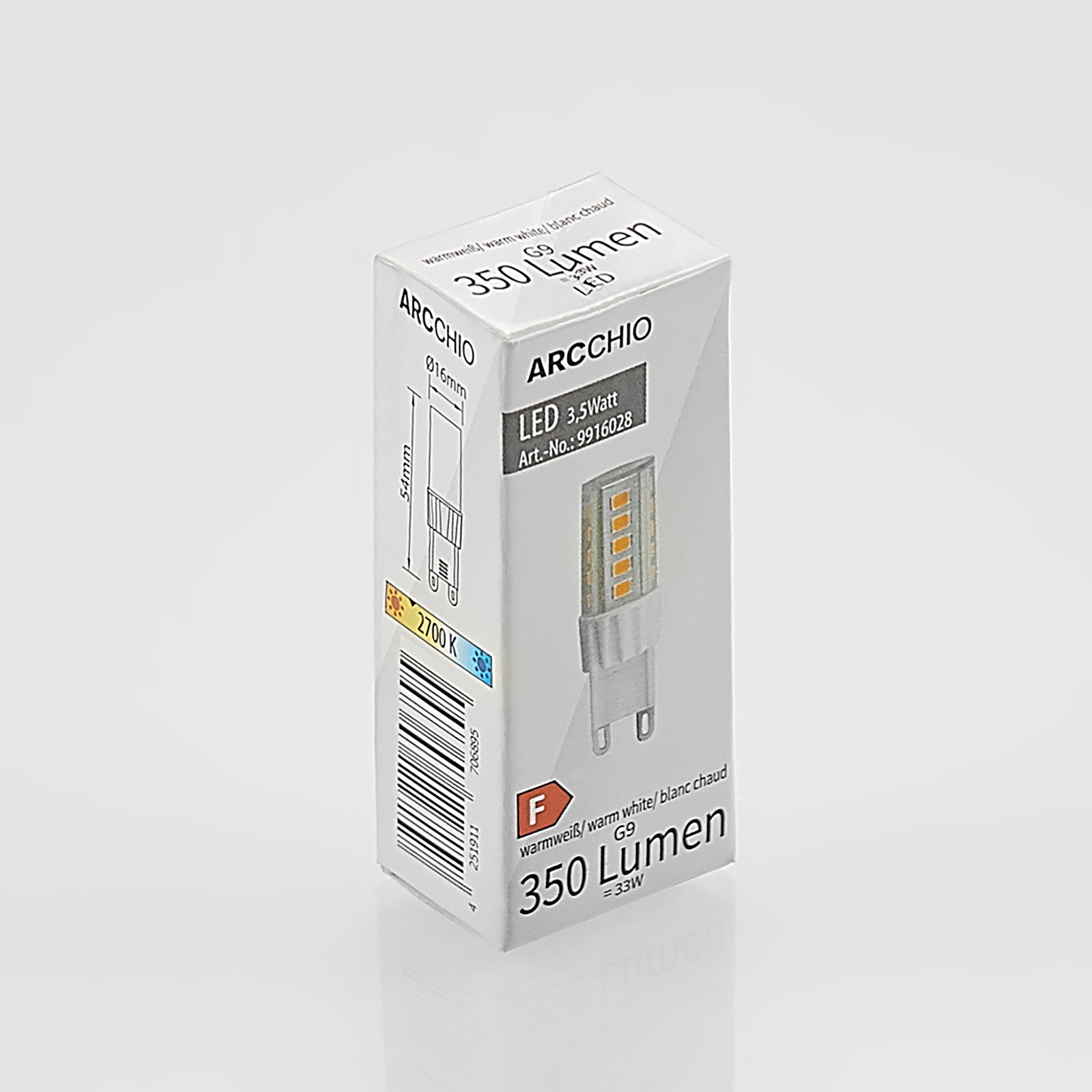 Arcchio bombilla LED bi-pin G9 3,5W 827 6 ud
