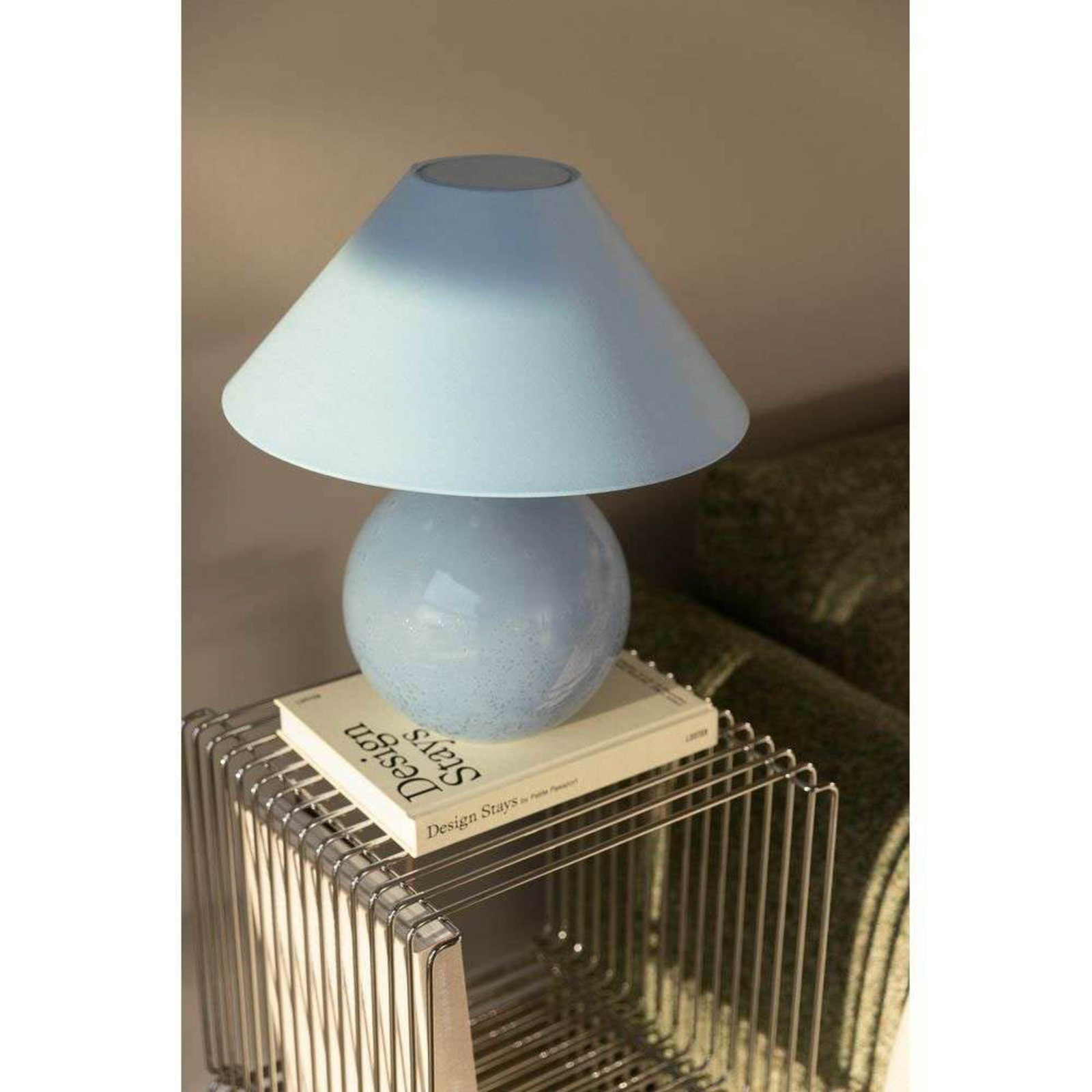 Iris 35 Table Lamp Dove Blue - Globen Lighting