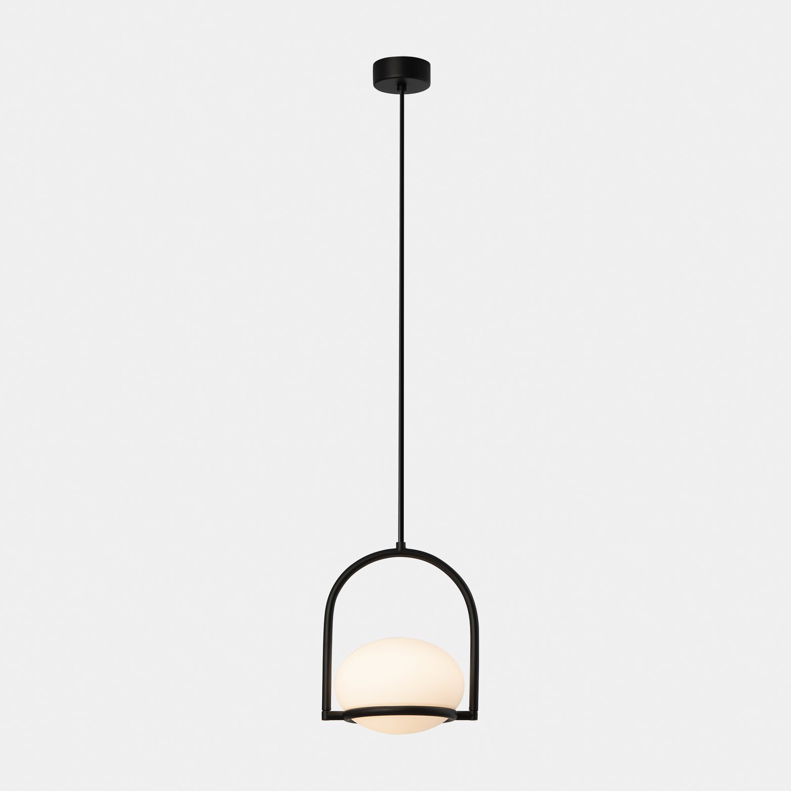 LEDS-C4 Coco Single hanglamp, zwart/wit
