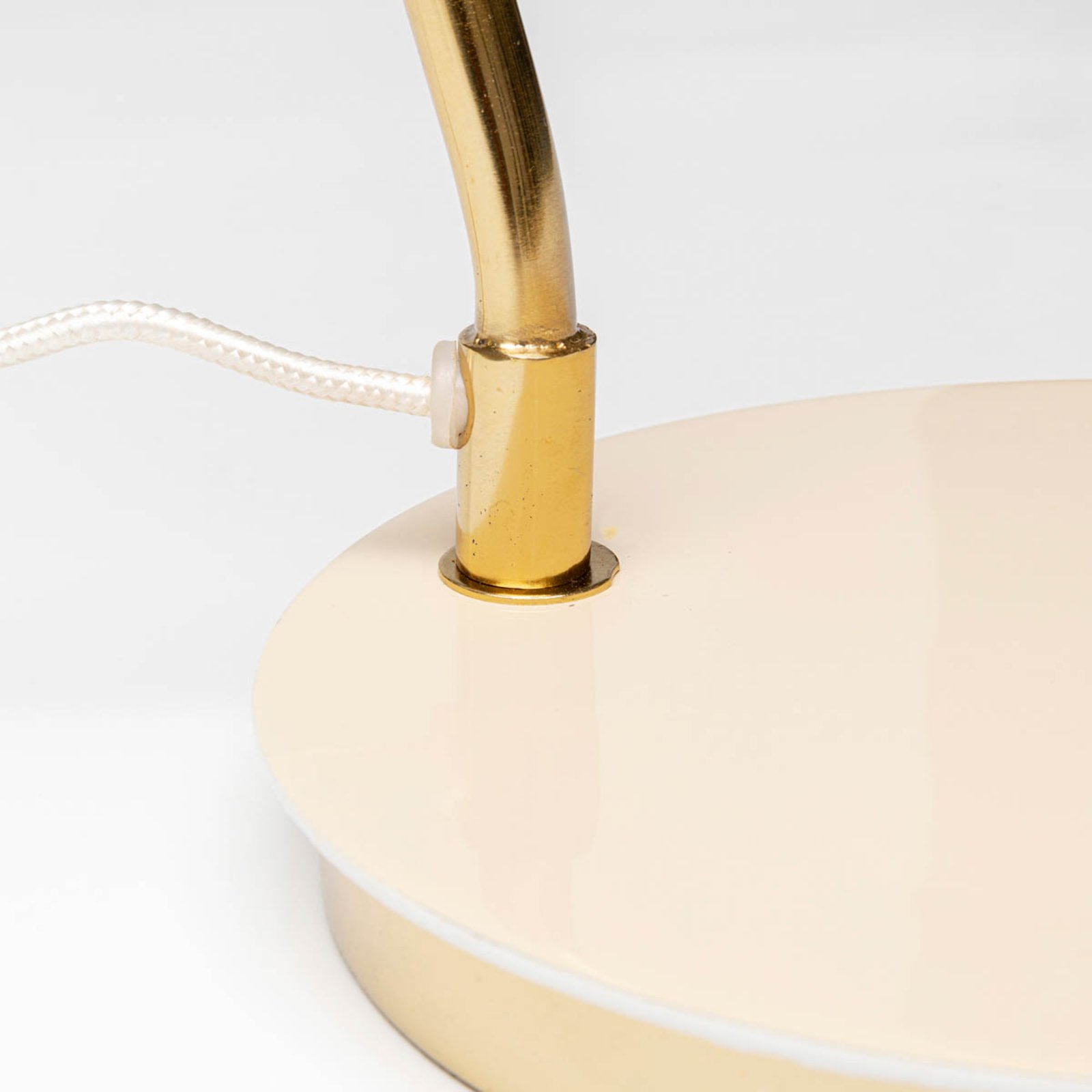 KARE Demi table lamp, beige, enamelled steel, height 56 cm